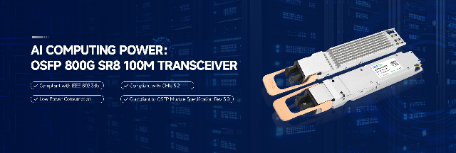 OSFP 800G 100m transceiver for AI speed OSFP 800G 100m transceiver for AI speed